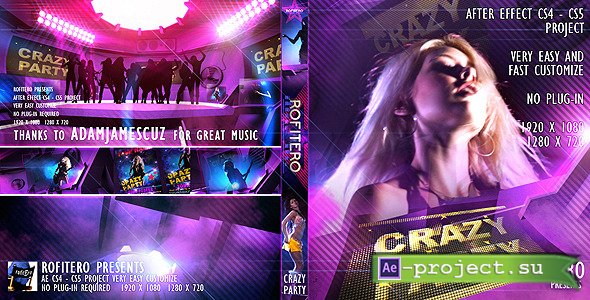Videohive Crazy Party - Projects for After Effects 