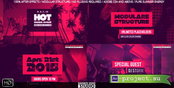 Videohive Hot Music Event - Project for After Effects