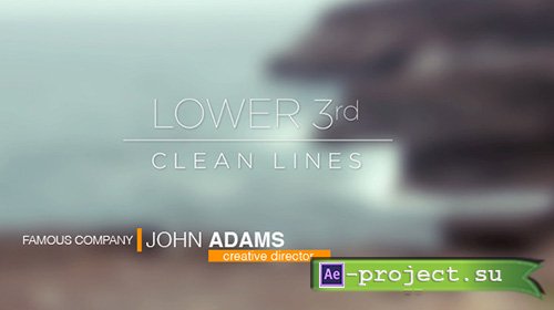 Videohive Lower 3rds - Clean Lines - Project for After Effects