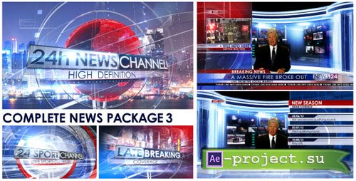 Videohive Broadcast Design - Complete News Package 3 - Project for After Effects 