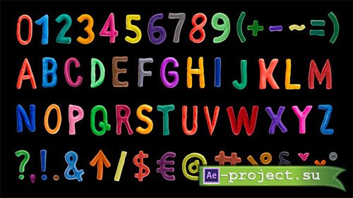 Videohive Clay Alphabet - Project for After Effects 