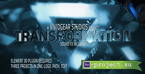 Videohive E3D Transform Text, Path, Logo - Project for After Effects 