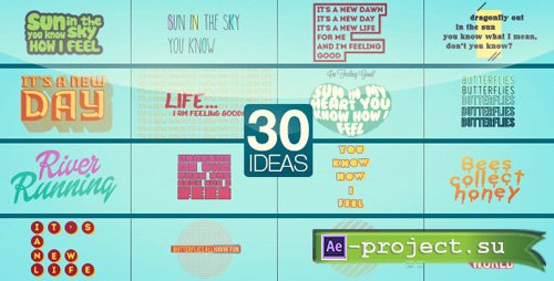 Videohive 30 Text Ideas - Project for After Effects 