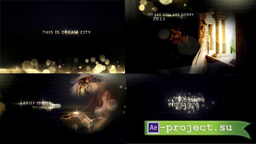 Videohive Gold Particles Photo And Postcard Opener - Project for After Effects