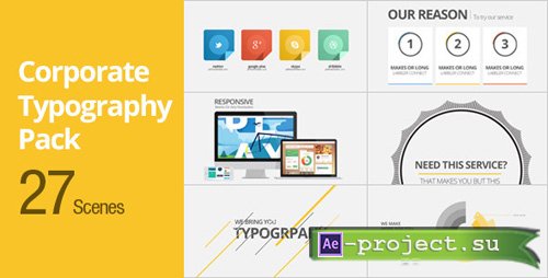Videohive Corporate Typography Pack - Project for After Effects 