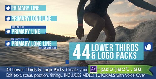 44 Lower Thirds Titles & Logo Packs - Project for After Effects (Videohive)