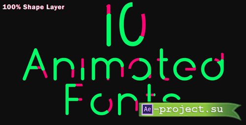 10 Animated Fonts - Project for After Effects (Videohive)
