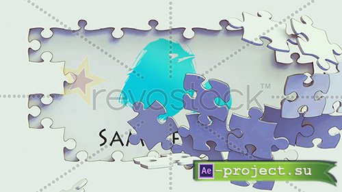 Cartoon Puzzle Breaking Logo Reveal - Project for After Effects (RevoStock)