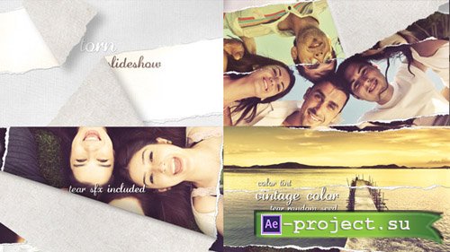 Torn Slideshow - Image/Video- Project for After Effects (Videohive)