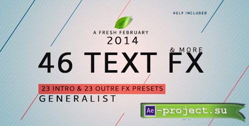 Text Fx Generalist ! - Project for After Effects (Videohive)
