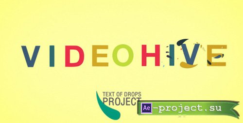 Animated Font Drops - Project for After Effects (Videohive)