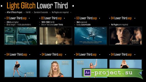 Light Glitch Lower Third - Project for After Effects (Videohive)