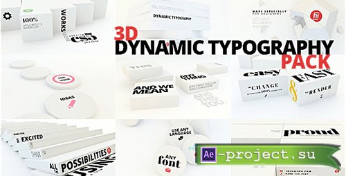 3D Dynamic Typography Pack - Project for After Effects (Videohive)