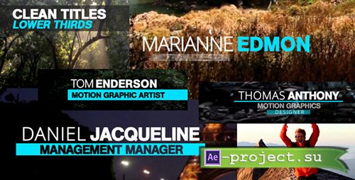 Clean Titles Lower Thirds - Project for After Effects (Videohive)