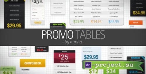 Promo Tables - Project for After Effects (Videohive)