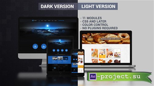Website Presentation (Dark & Light) - Project for After Effects (Videohive)