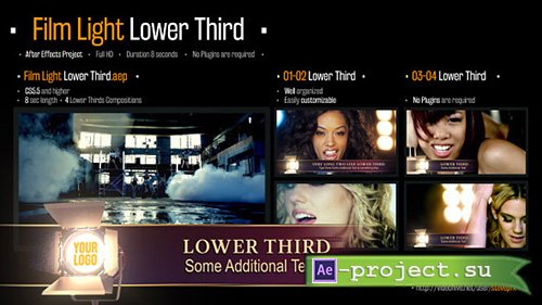 Videohive Film Light Lower Third - Project for After Effects