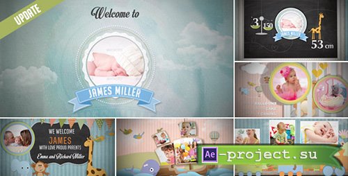 Videohive Birth Announcement - Baby Photo Album - Project for After Effects