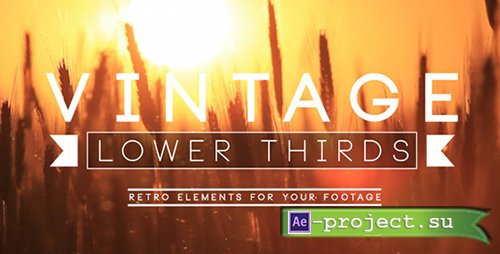 Videohive Vintage Lower Third - Project for After Effects