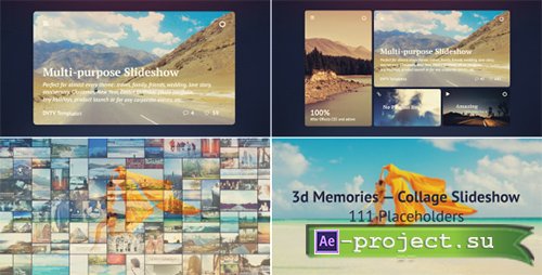 Videohive 3d Memories - Collage Slideshow - Project for After Effects
