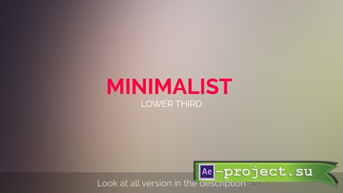 Videohive MInimalist Lower Third - Project for After Effects