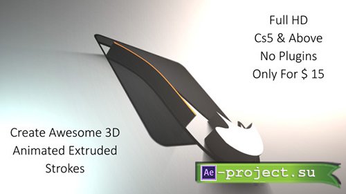 Videohive Advance 3D Extrudes II ( Animated Stroke ) Logo - Project for After Effects