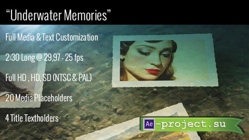 Videohive Underwater Memories Slideshow - Project for After Effects