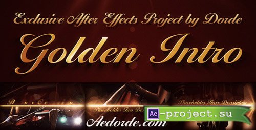 Videohive Golden Intro - Project for After Effects