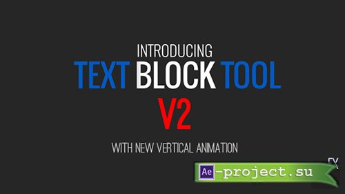 Videohive Text Block Tool - Project for After Effects