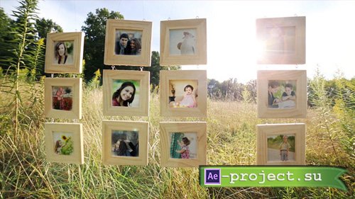 Videohive Hanging Wood Frames Gallery - Project for After Effects