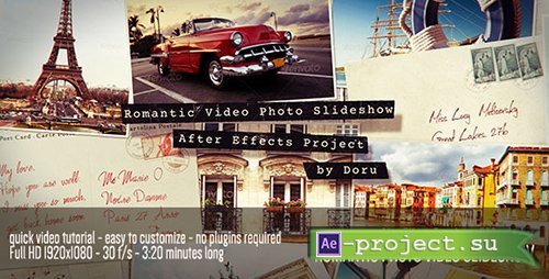Videohive Romantic Photo Video Slideshow - Project for After Effects