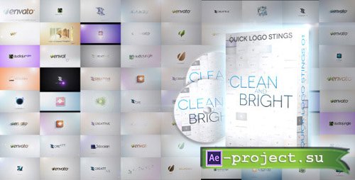 Videohive Quick Logo Sting Pack 01: Clean & Bright - Project for After Effects