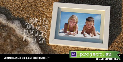 Videohive Summer Sunset on Beach Photo Gallery - Project for After Effects 