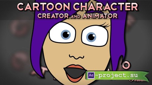 Videohive Cartoon Character Creator / Animator (Female Head) - Project for After Effects