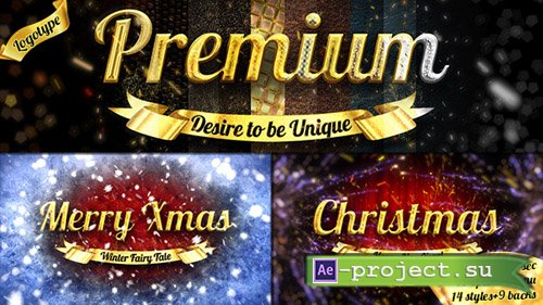 Videohive Christmas Luxury Logo - over 30 Variations - Project for After Effects