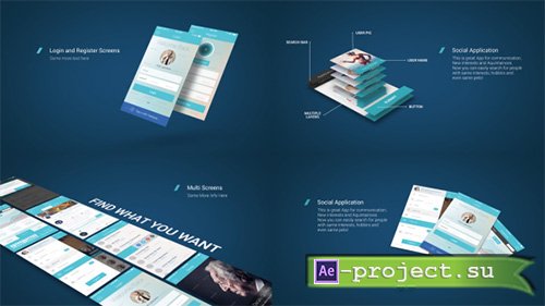 Videohive: App Presentation Mockup Kit - Project for After Effects
