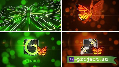 Videohive Butterfly Logo Reveal 7129296 - Project for After Effects