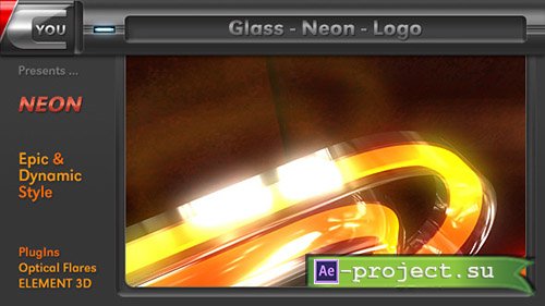 Videohive: Glass Neon Logo - Project for After Effects
