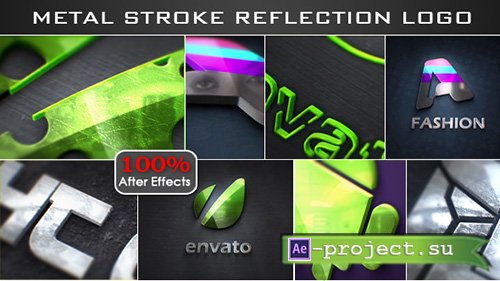 Videohive: Stroke Metal Reflection Logo - Project for After Effects