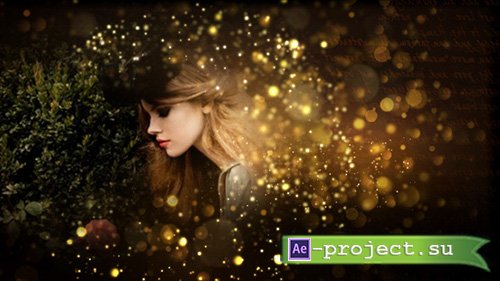 Videohive: Gold Particles Postcard Opener - Project for After Effects