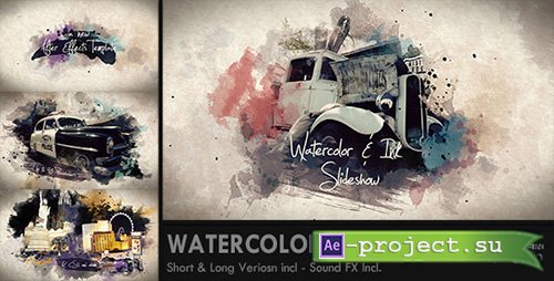 Videohive: Watercolor & Ink Slideshow - Project for After Effects