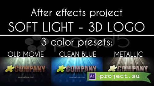 Pond5: Soft Light - 3D Logo - Project for After Effects