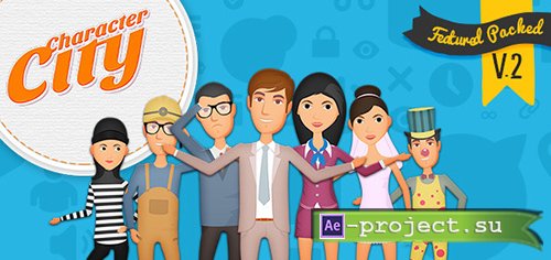 Videohive: Character City V2 : Explainer/Animation Video ToolKit - Project for After Effects