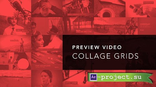 Videohive: Preview Video Screen Collage Grids - Project for After Effects