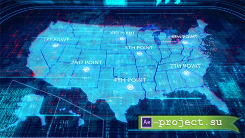 Videohive: USA Map - Project for After Effects