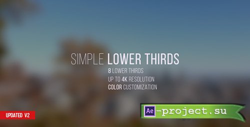Videohive: Simple Lower Thirds - Project for After Effects