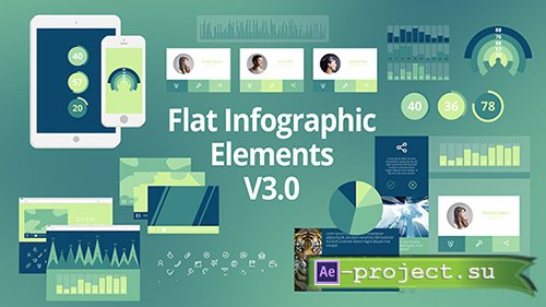 Videohive: Flat Infographic Elements V3.0 - Project for After Effects