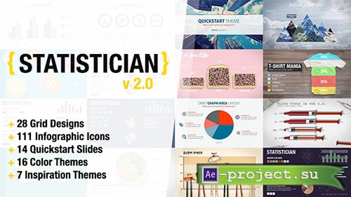 Videohive: Statistician - Massive Info Graphics Kit - Project for After Effects