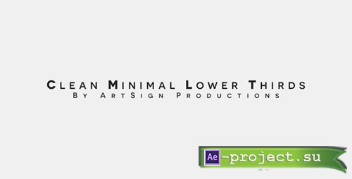 Videohive: Clean Minimal Lower Thirds - Project for After Effects