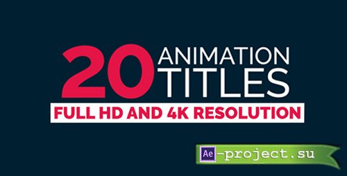 Videohive: 20 Title Animation - Project for After Effects